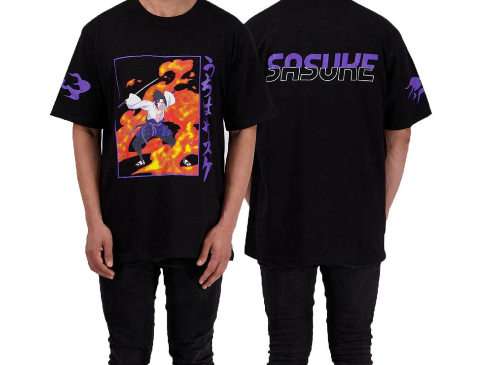 T-Shirt Sasuke (Flames) | Naruto | OtakuStore.gr