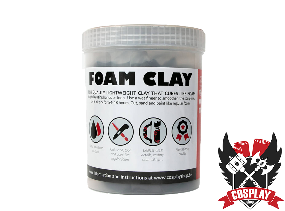 Foam Clay Pasta Modellabile Auto-indurente, 560 G, Colore Argento Metallizzato, Con Microperle, In Secchiello Richiudibile