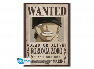 WANTED 初版 ① Wanted Zoro 1,1bn Poster (38x52) | One Piece | OtakuStore.gr